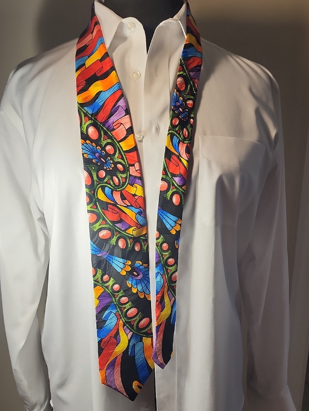 Rush Limbaugh No Boundaries Bold Multi-Color Abstract Floral Tie